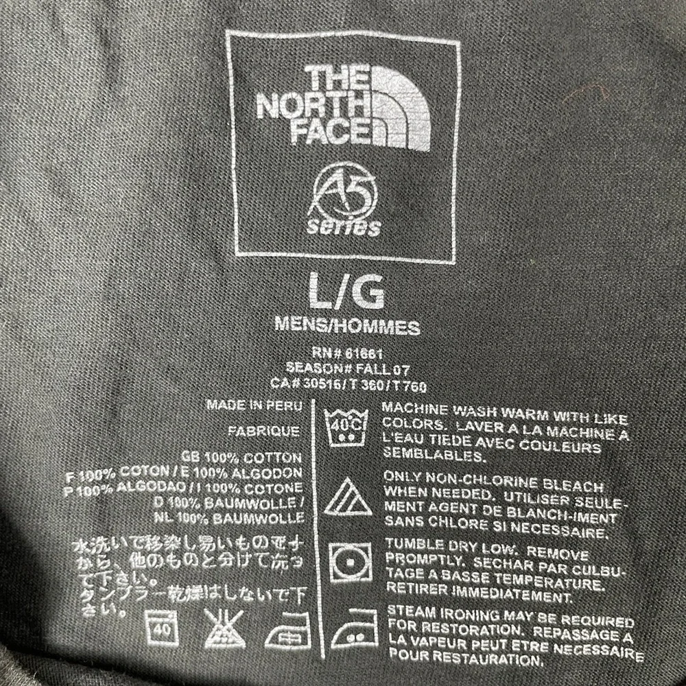 The North Face T Shirt Mens L Dark Grey Since 1968 A5 Series Rock Climbing Print